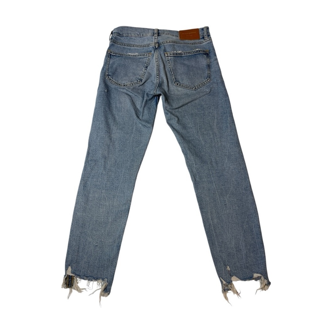 zara the slim boyfriend jeans distressed jeans and chew raw hem size 2 - Picture 10 of 10
